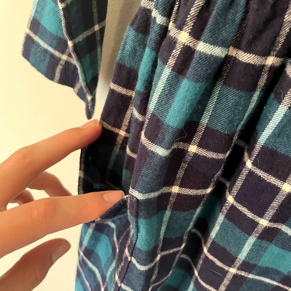 NWT Hanna Andersson Blue/Green Plaid Long Sleeve Dress SZ 5 - Picture 6 of 15